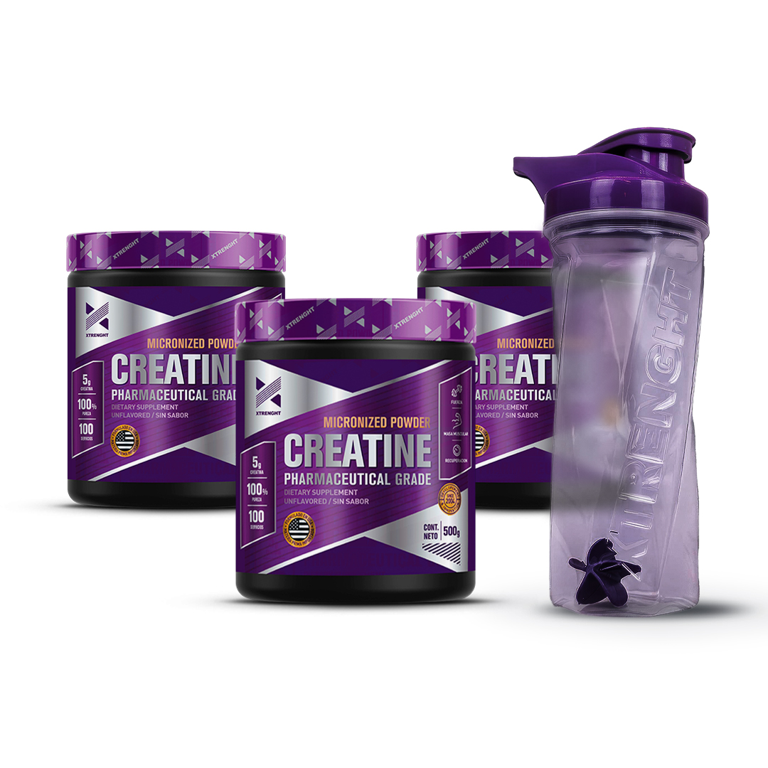 PACK XTRENGHT FULL CREATINE ( 500 grs.) CON SHAKER DE REGALO!