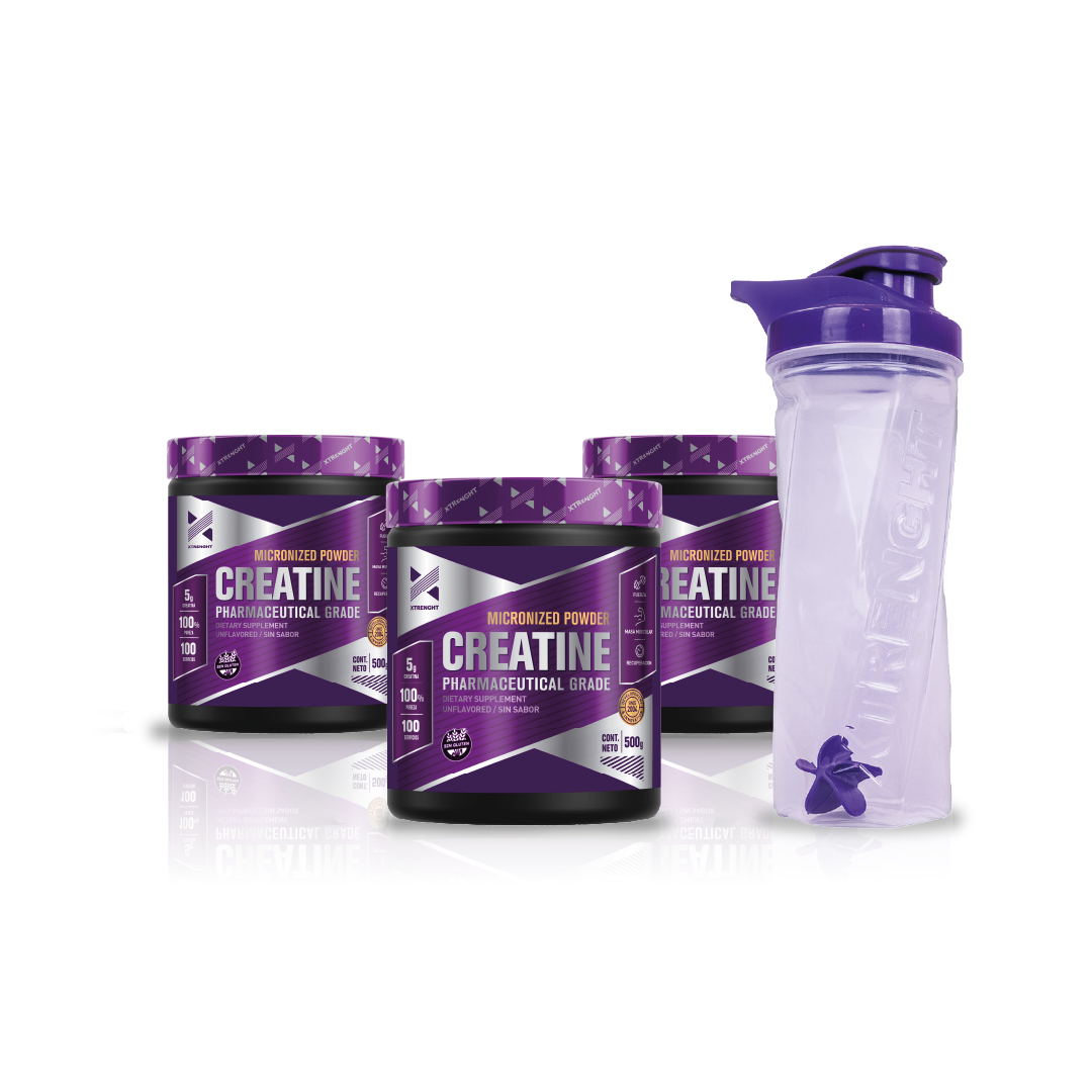 PACK XTRENGHT FULL CREATINE ( 500 grs.) CON SHAKER DE REGALO!